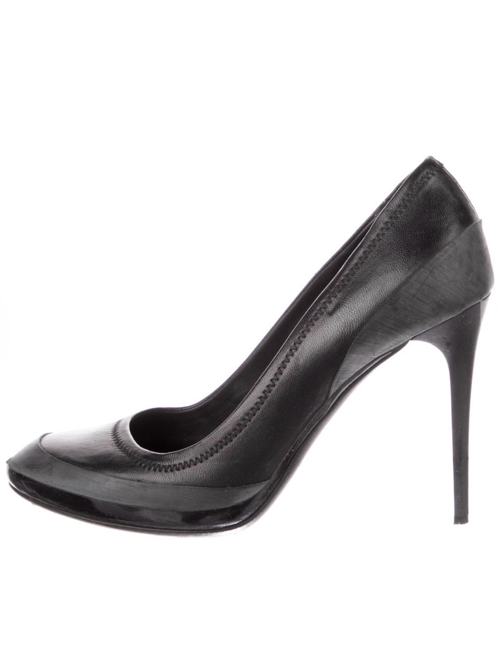 Burberry Black Leather Pointed Stiletto Pump